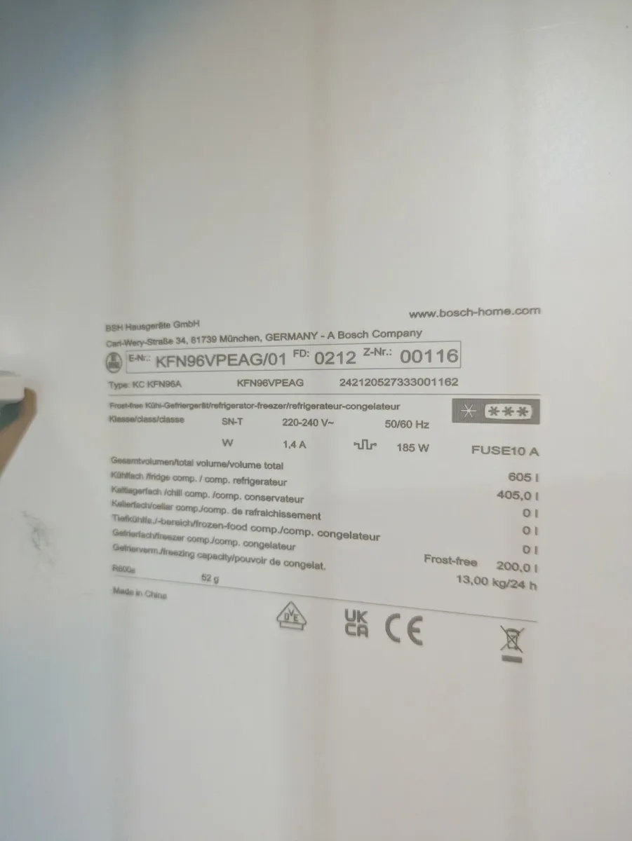 Bosch French Door Fridge/Freezer - Image 3