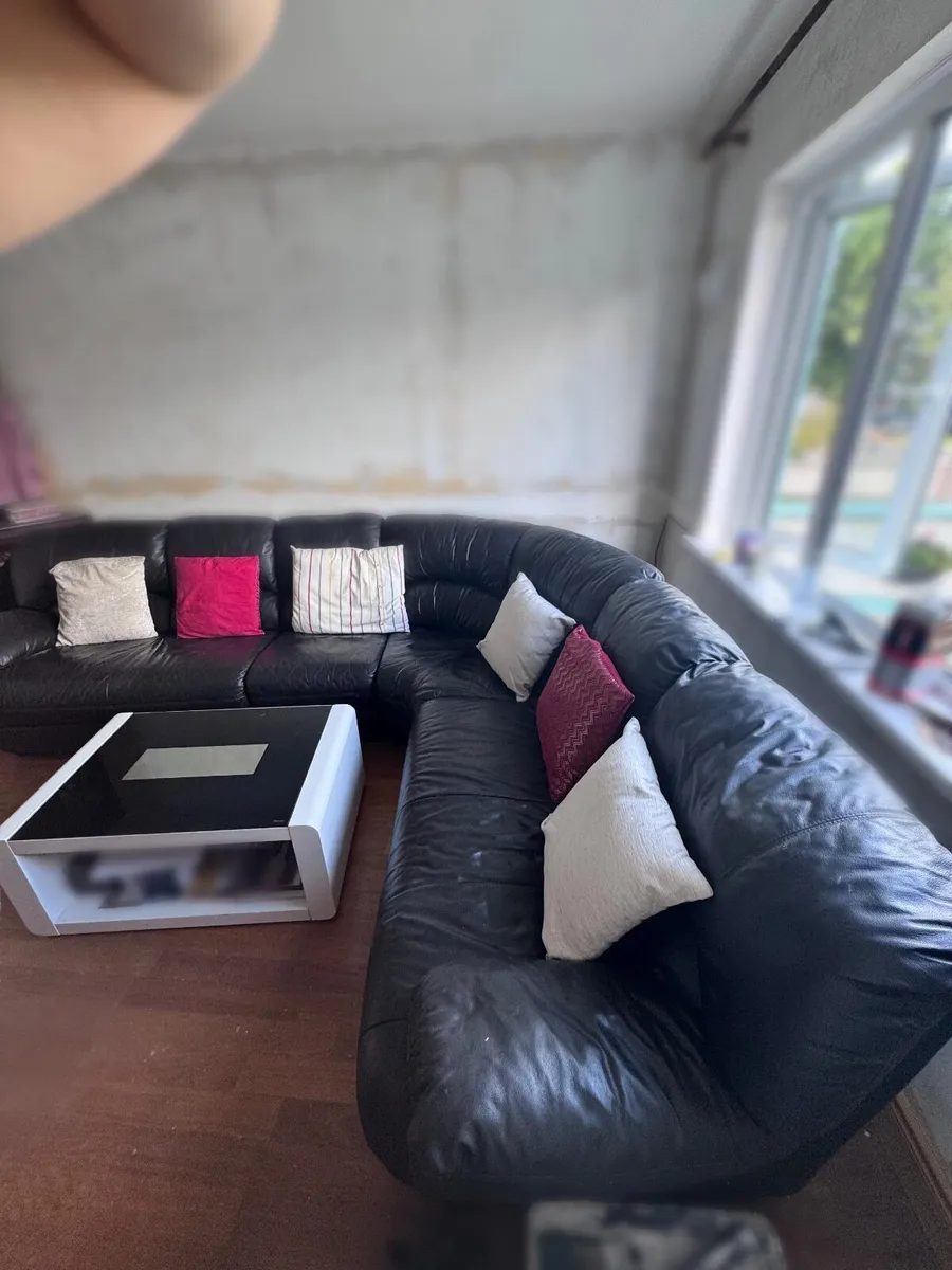 Leather Corner Couch and coffee table - Image 2