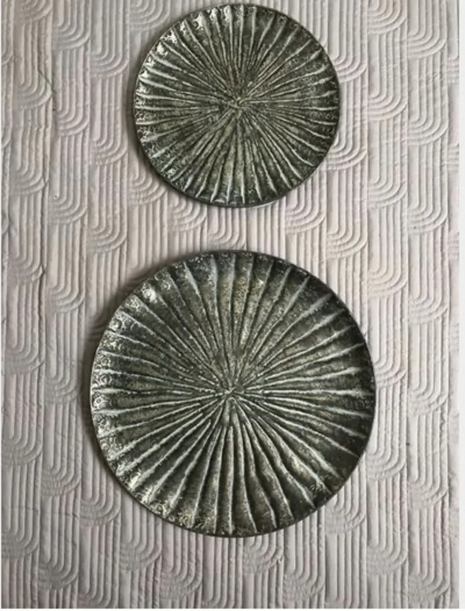 Decorative plates - Antique silver look - Image 2