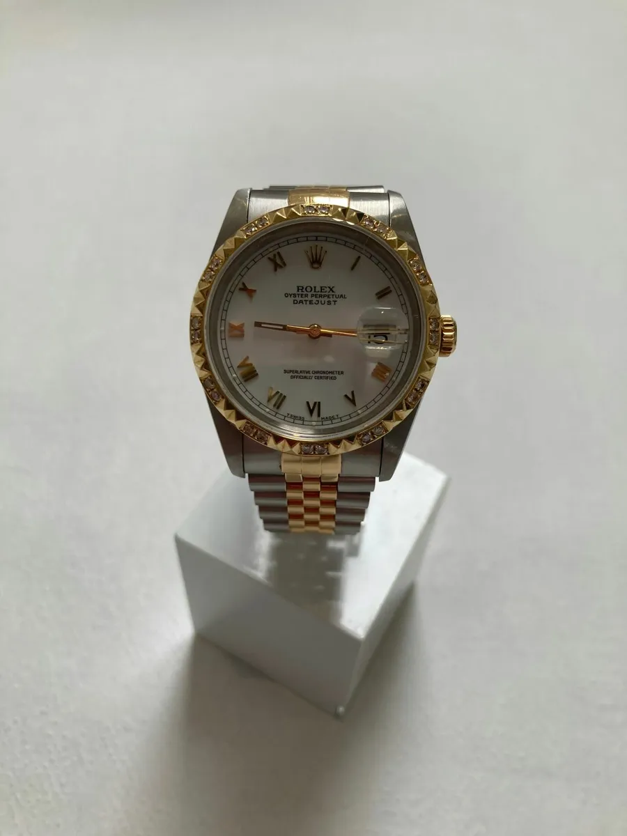 ROLEX DATE JUST 36 MM FACTORY DIAMOND BEZEL - Image 2