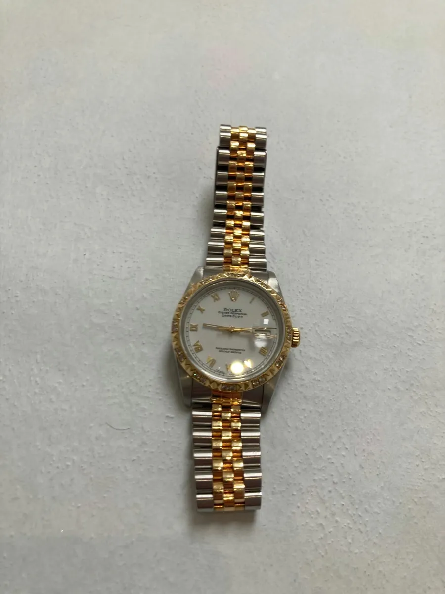 ROLEX DATE JUST 36 MM FACTORY DIAMOND BEZEL - Image 3