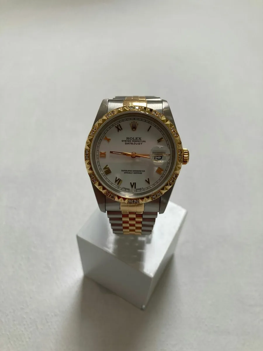 ROLEX DATE JUST 36 MM FACTORY DIAMOND BEZEL - Image 4