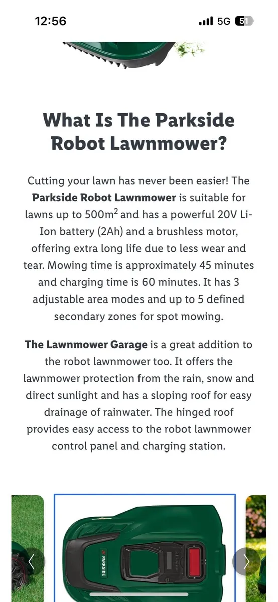 Parkside Robot Lawnmower and shed - Image 4