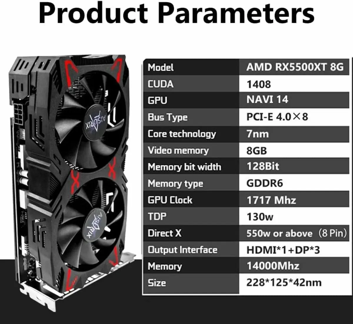 Radeon RX 5500xt 8gb GDDR6 Graphic Card - Image 3