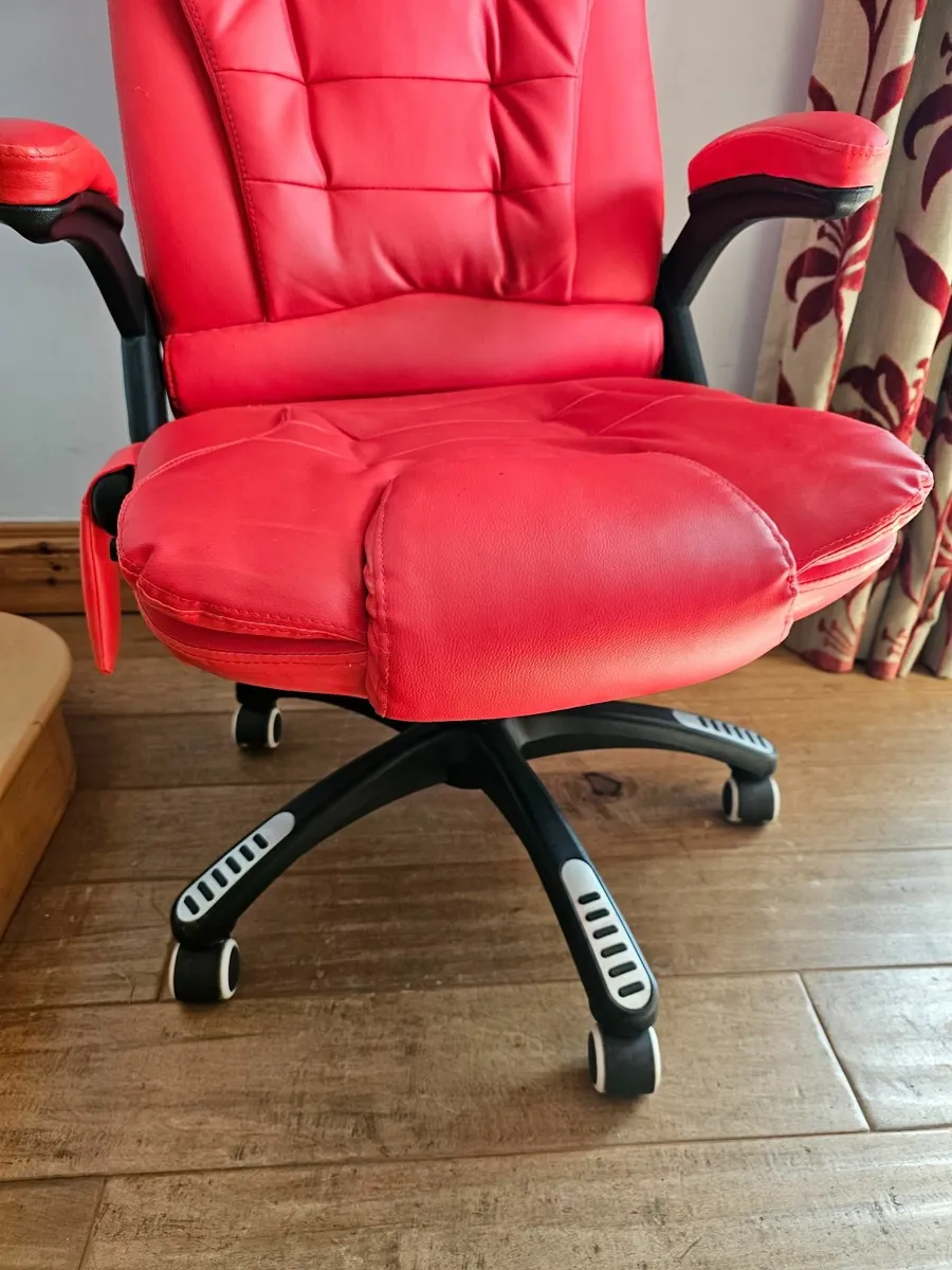 Red Leather Gaming Chair - Image 1