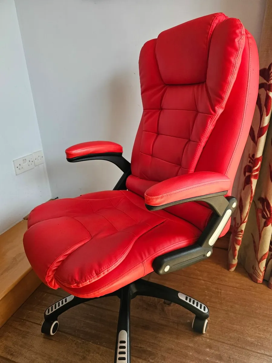 Red Leather Gaming Chair - Image 2