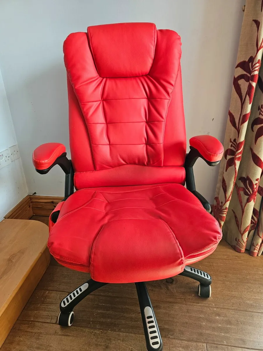 Red Leather Gaming Chair - Image 3