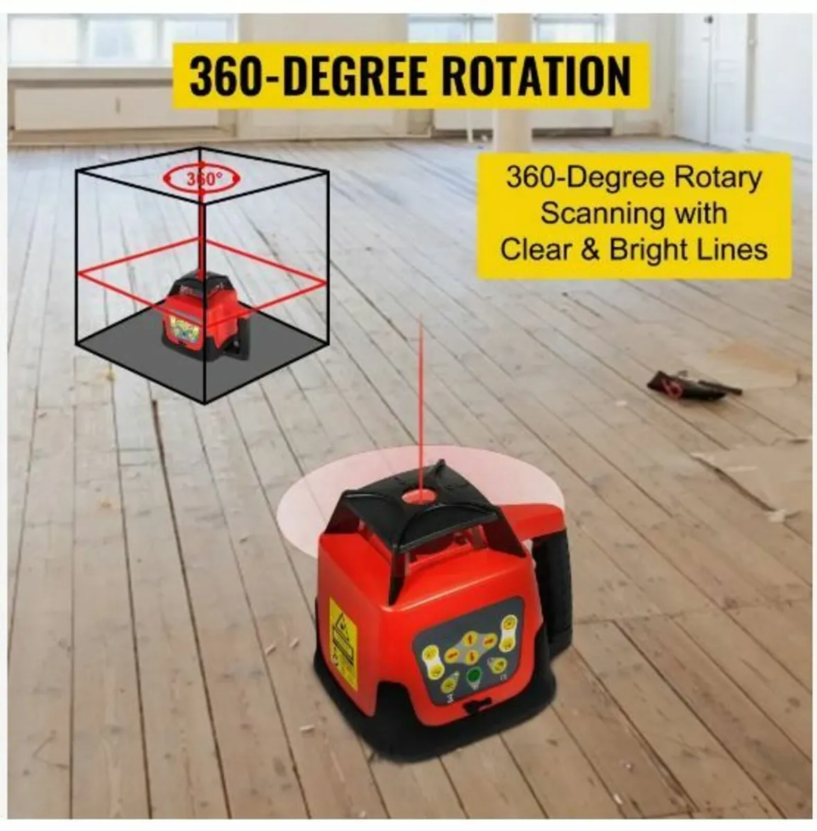 Red Rotary Laser Level Self Leveling Measuring - Image 4