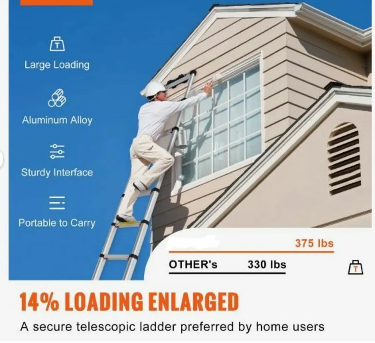 Telescoping Ladder Aluminum Extension - Image 2