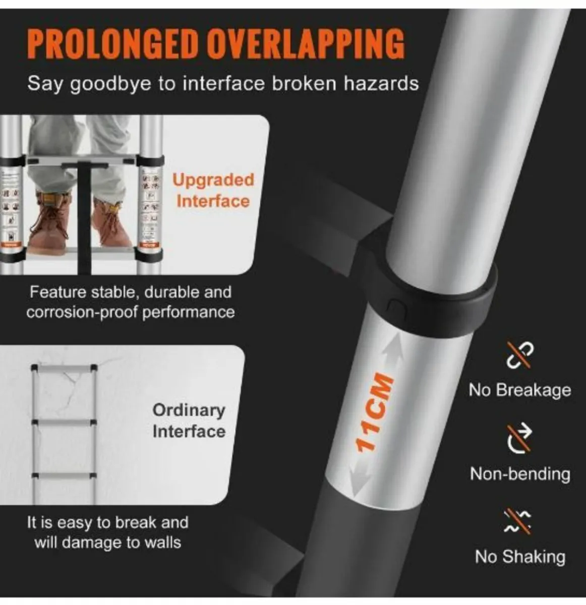 Telescoping Ladder Aluminum Extension - Image 3