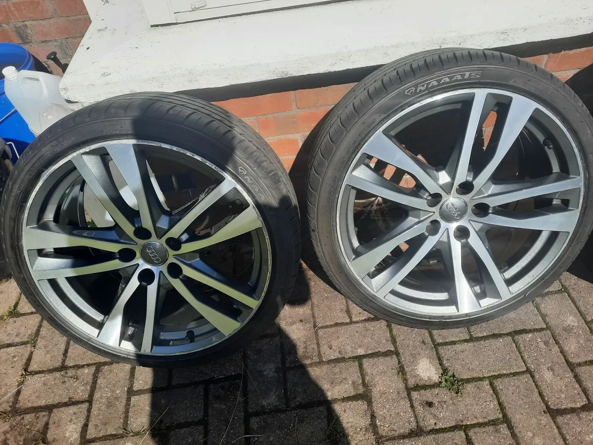 Audi A4, A6 Genuine 19" Alloys with New tyres - Image 1