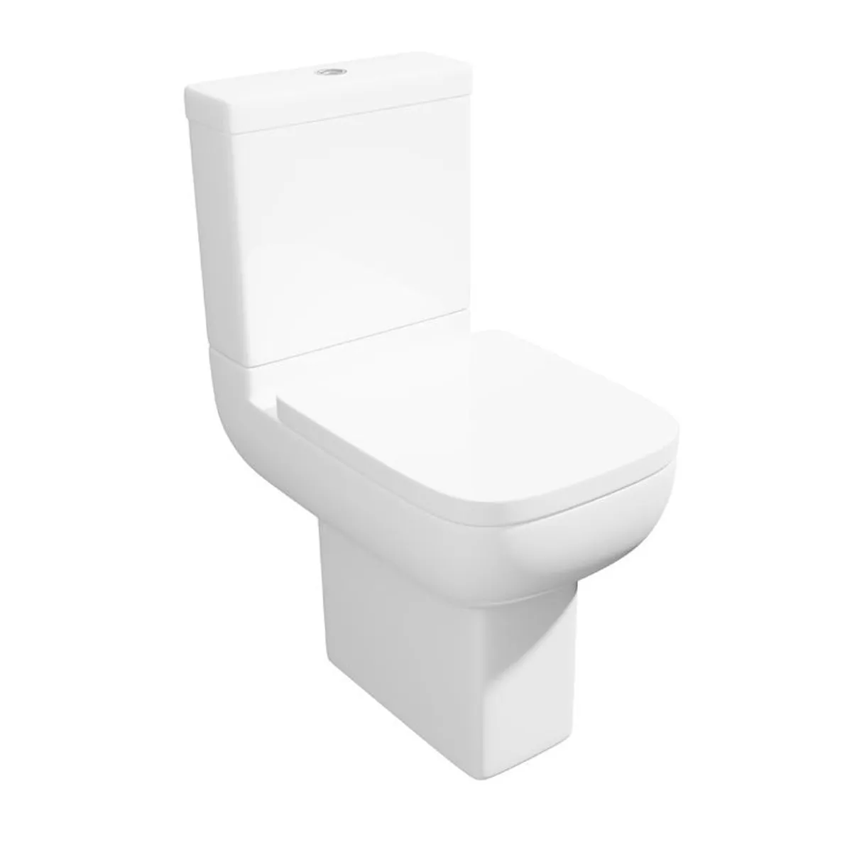 Luxury Square Close Couple Comfort RIMLESS Toilet Complete