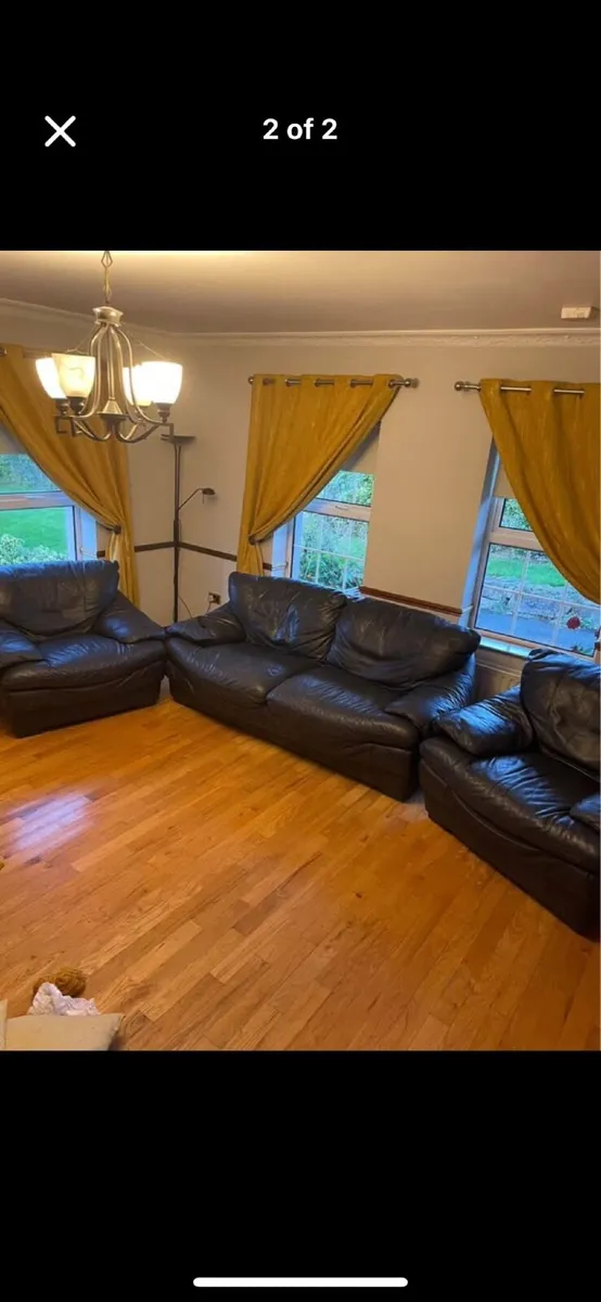 Italian Leather Suite - Image 1