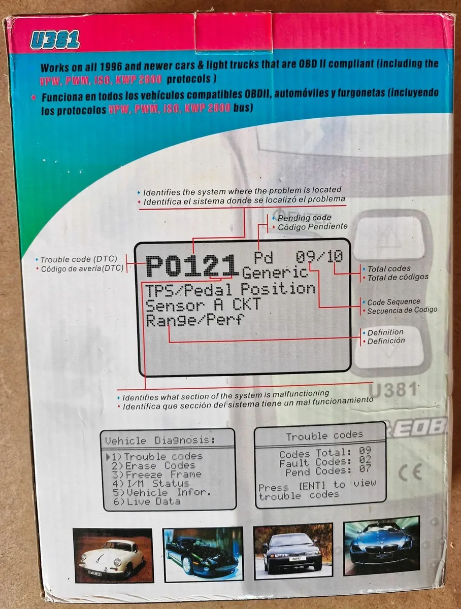 U381 OBDII & EOBDII Car & Light Truck Code Scanner - Image 2