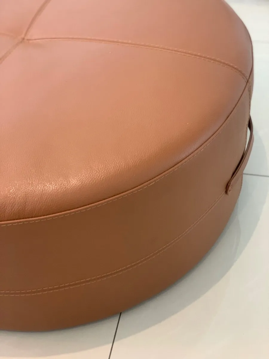 Brown leather Ottoman - Image 4