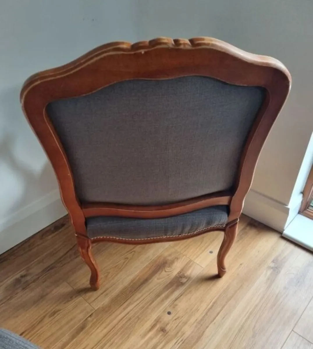 Vintage Victorian Chair and footstool - Image 3