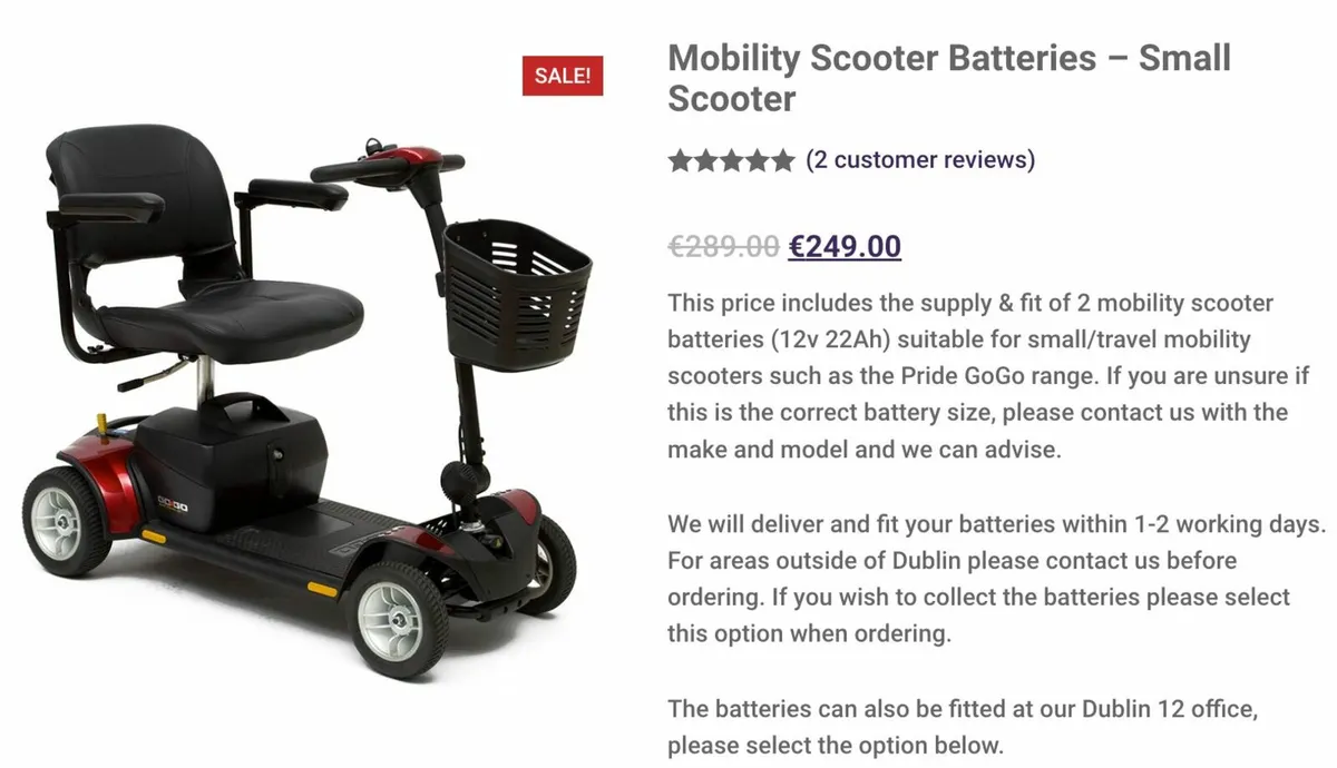 Mobility Scooter Go Go Elite Traveller Plus PRIDE - Image 4