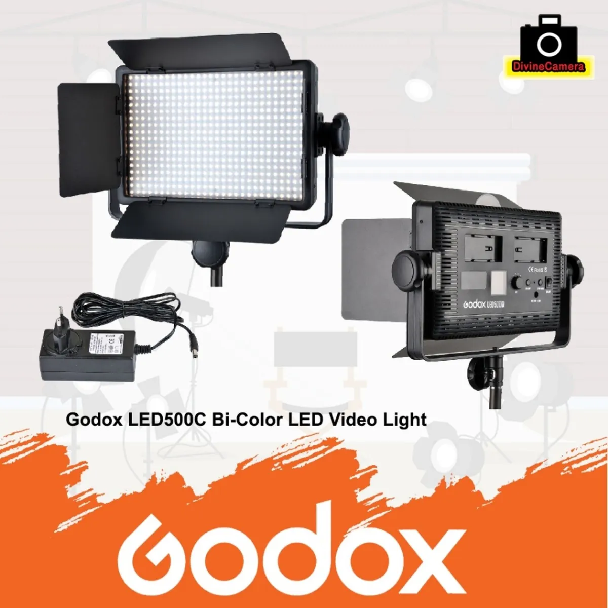 Godox LED500C Video Lights x 2 - Image 1