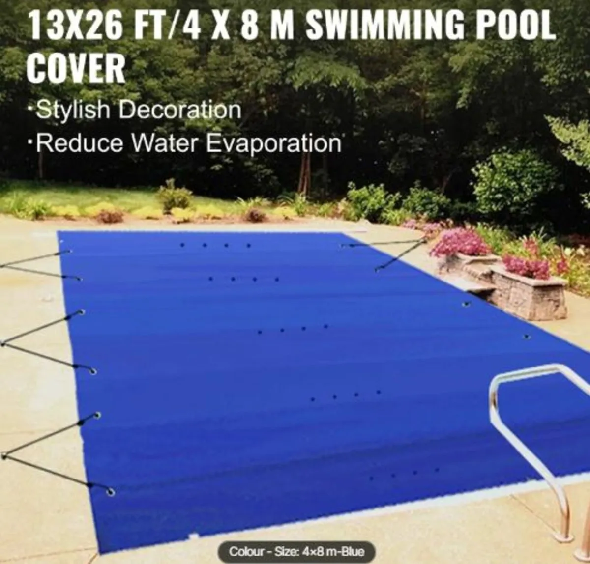 Pool Safety Cover, 13x26 ft In-ground Pool Cover, - Image 3
