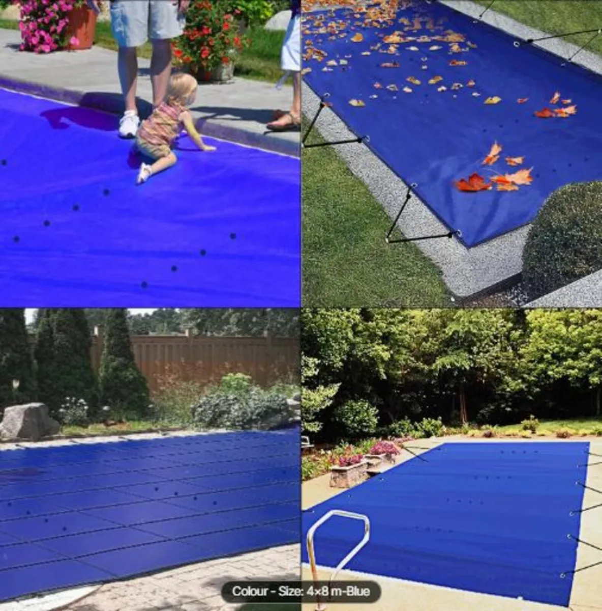 Pool Safety Cover, 13x26 ft In-ground Pool Cover, - Image 4