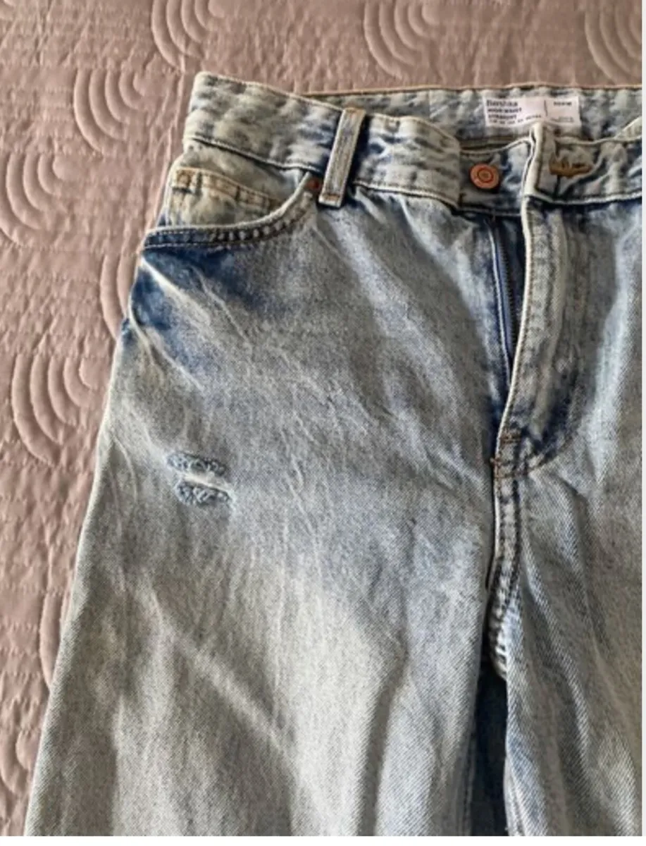 Bershka Jeans High Waist Straight Size 6 UK - Image 2