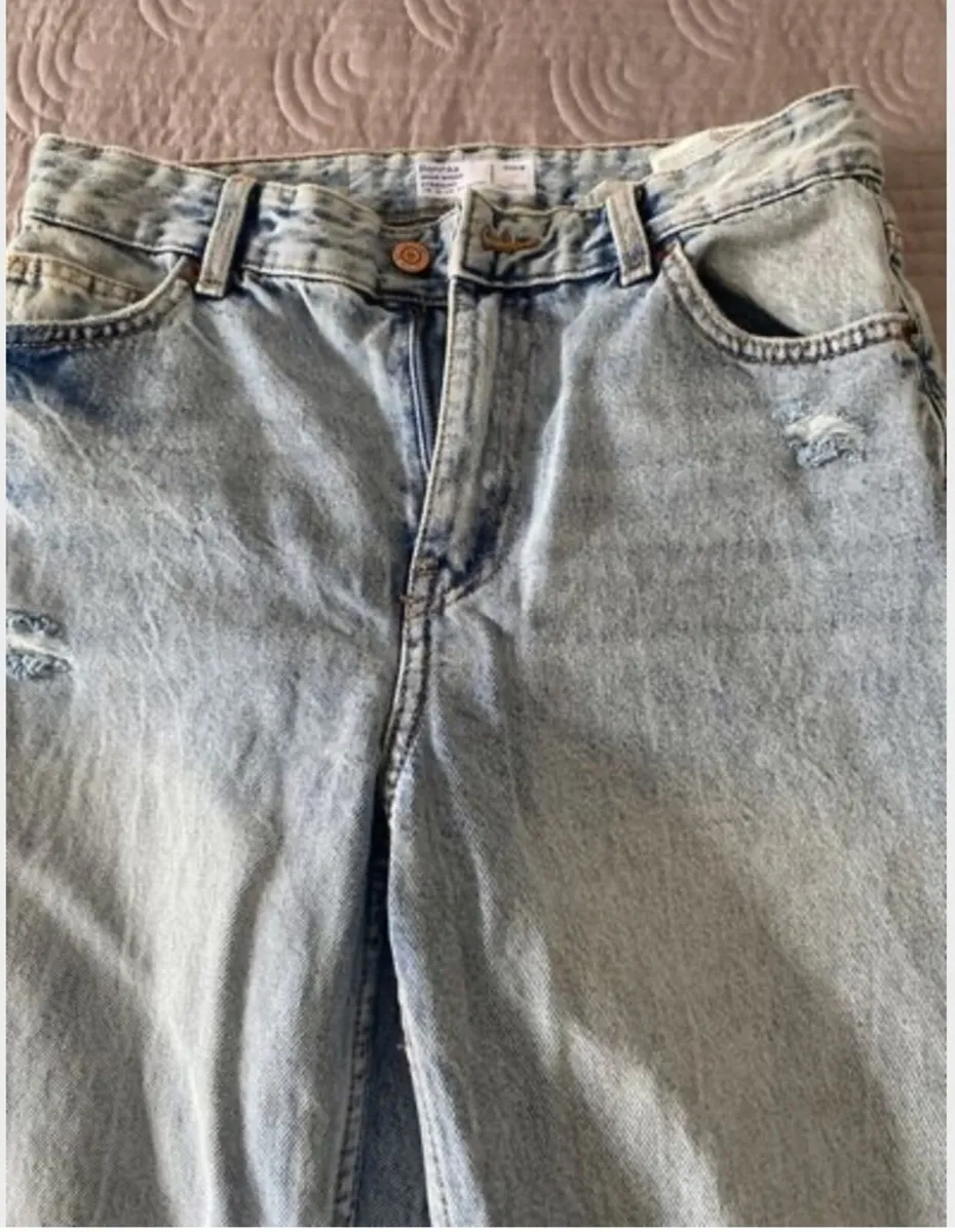 Bershka Jeans High Waist Straight Size 6 UK - Image 3