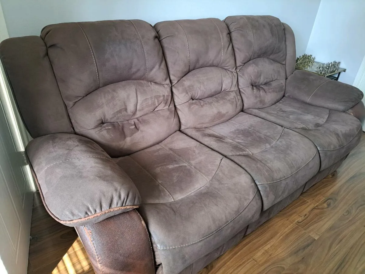 2 piece recliner couch - Image 1