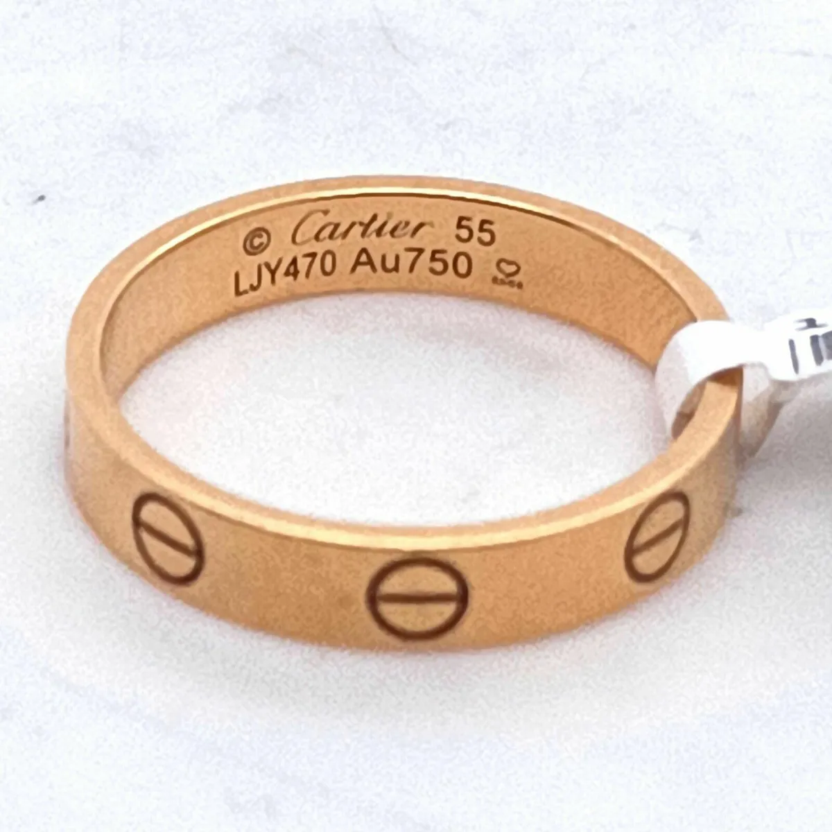 18K Yellow Gold Cartier Love Ring & Carrier Box - Image 3