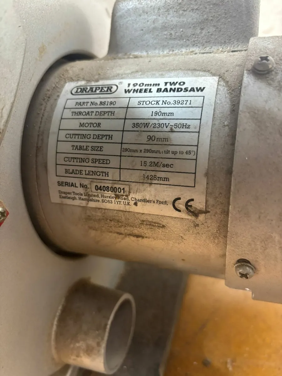 Draper 2 wheel Bandsaw - Image 2