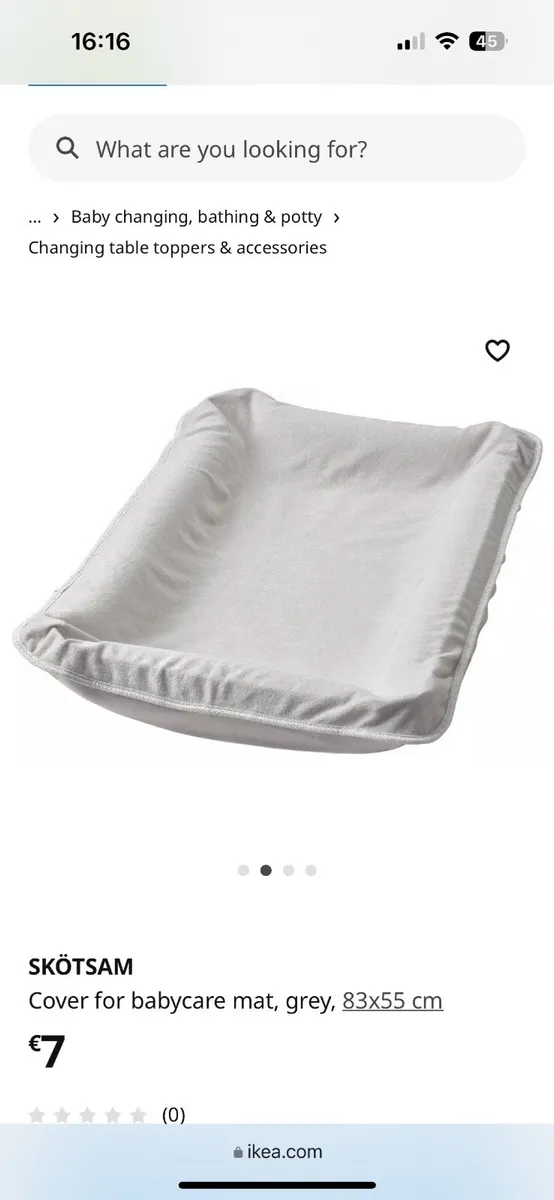 Ikea baby changing table with mat & 2 covers - Image 4