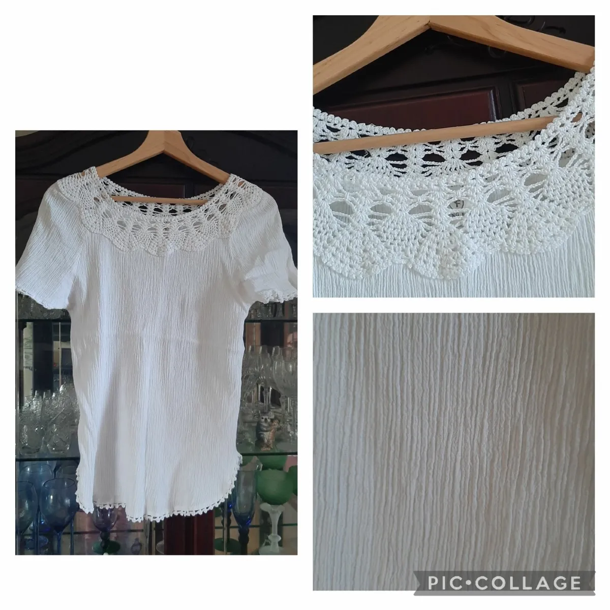 Vintage ladies white top size 10/ small 12 - Image 1