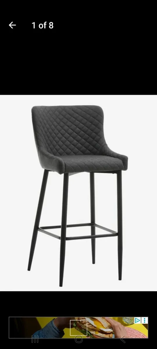 Grey high stools - Image 2