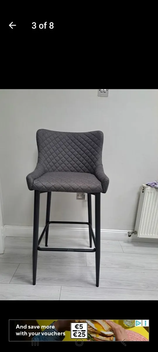 Grey high stools - Image 4