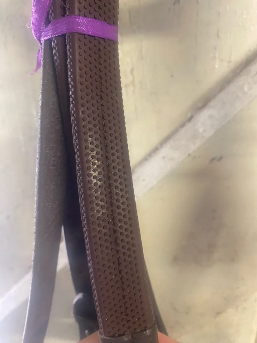 NEW Brown ex full hunt bridle with rubber reins - Image 3