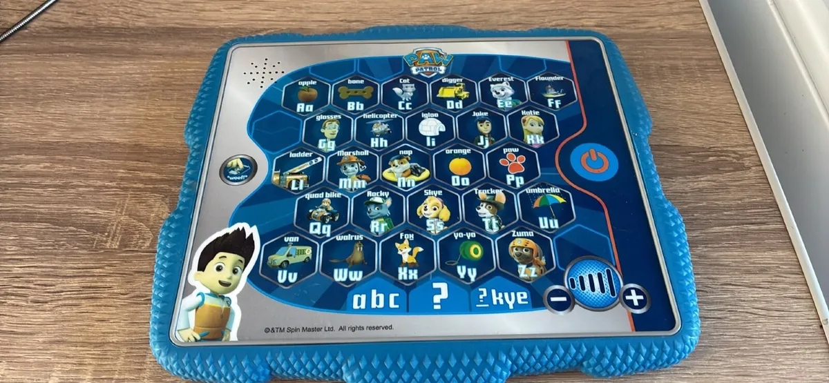 Paw patrol Ryder alphabet tablet