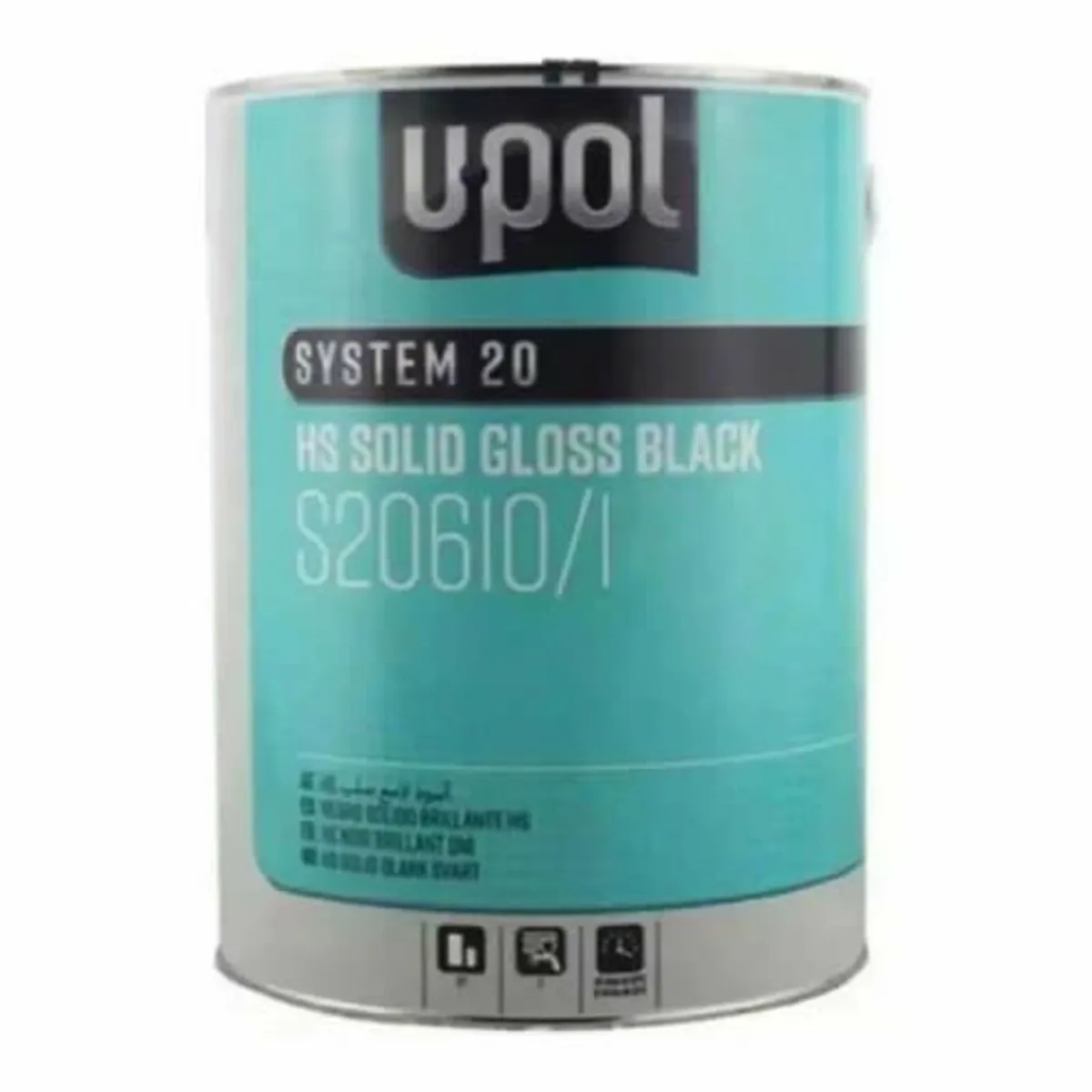 U-POL Solid Glass Black Paint 1L – S20610/1 - Image 1
