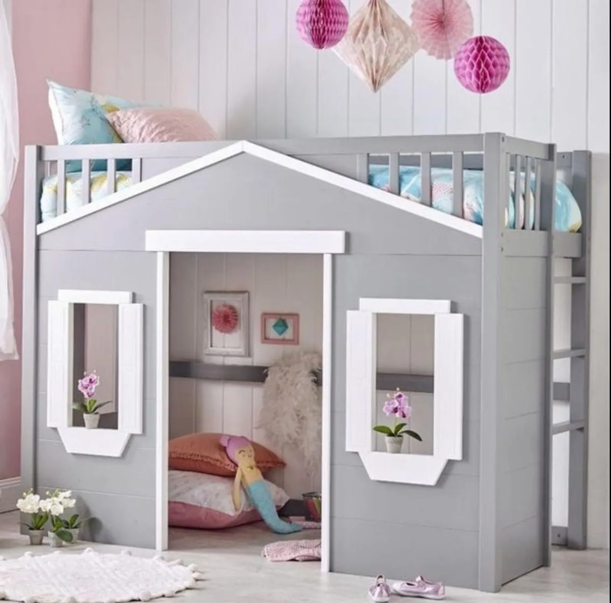 Kids single play house bunk bed - Image 1