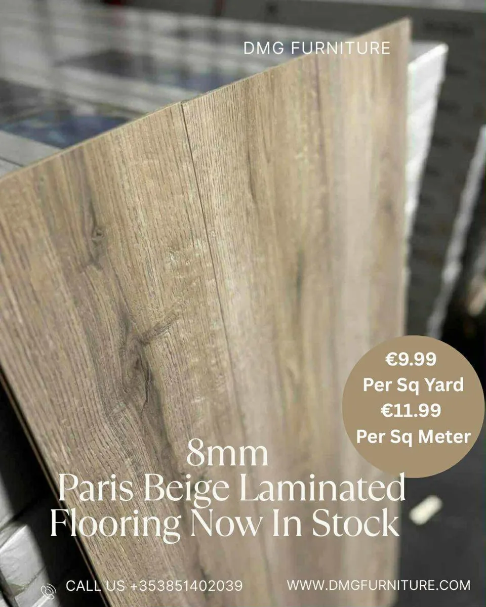 New 8mm Paris Beige Laminated Flooring - Image 3