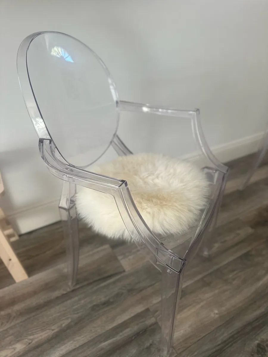 Clear ghost dining chairs set of 4 - Image 2