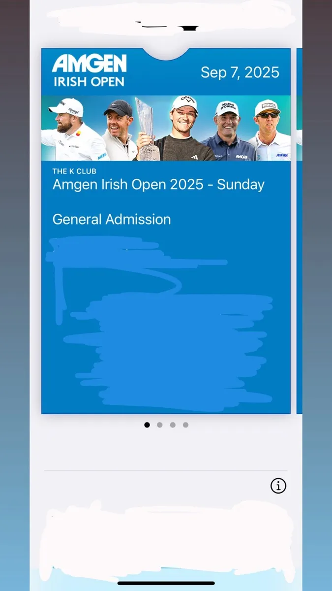 4x Irish Open Sunday Tickets