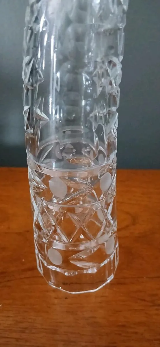 Vintage Crystal Glass Horn Wine Decanter - Image 2