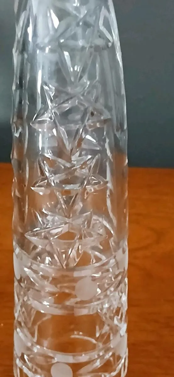Vintage Crystal Glass Horn Wine Decanter - Image 4