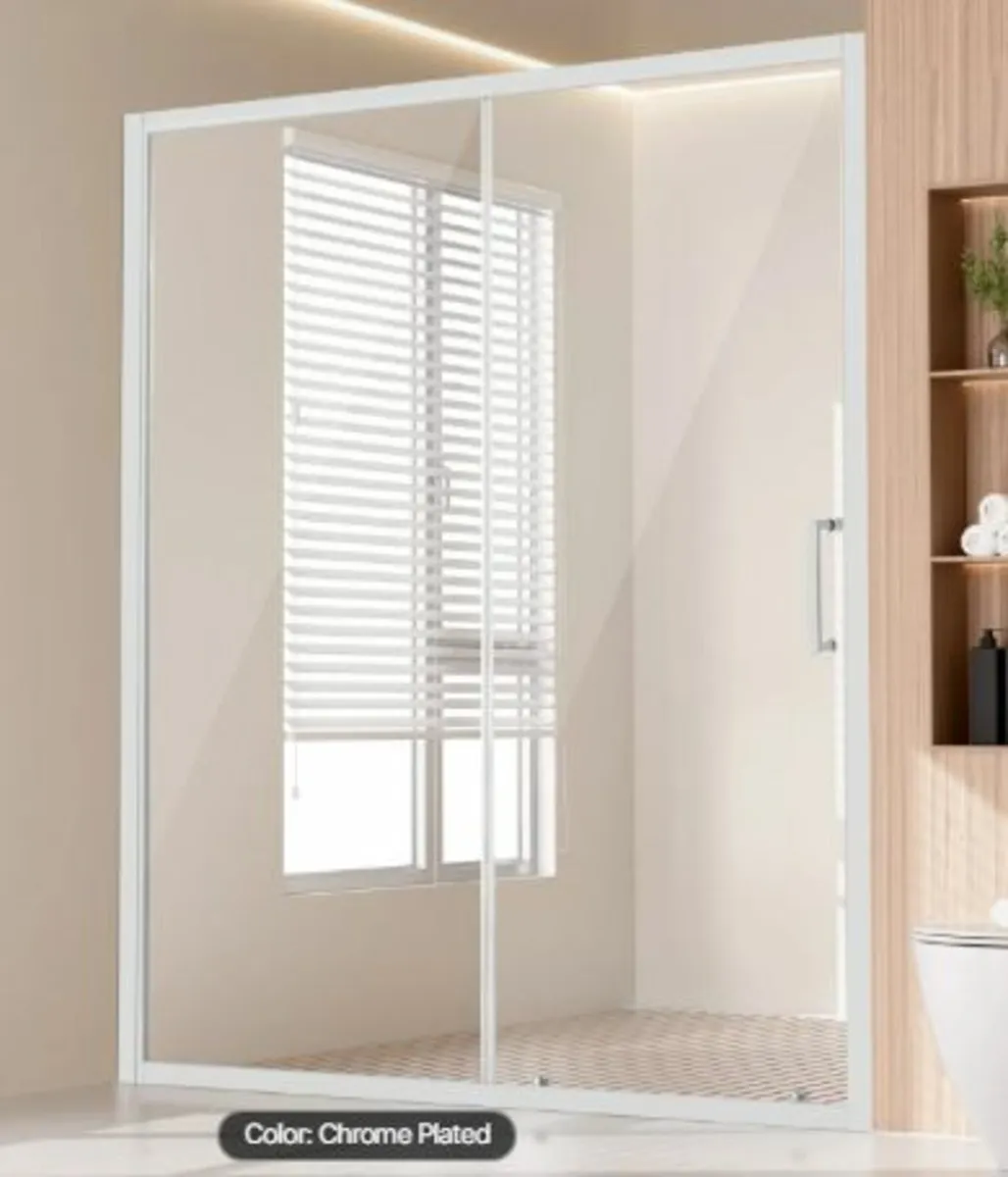 Semi-frameless Shower Door 57.7-59" x 70" SGCC - Image 1