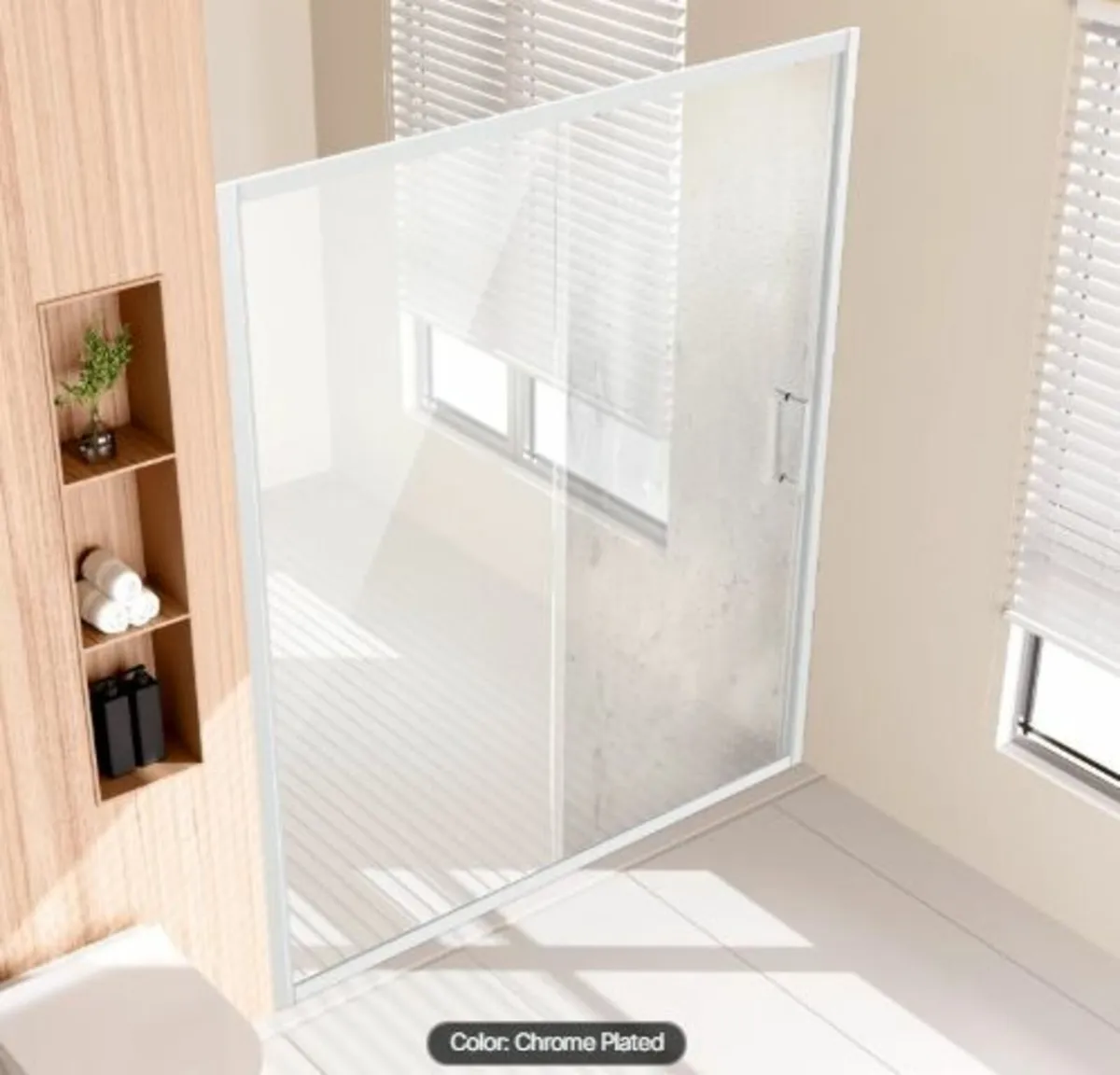 Semi-frameless Shower Door 57.7-59" x 70" SGCC - Image 3