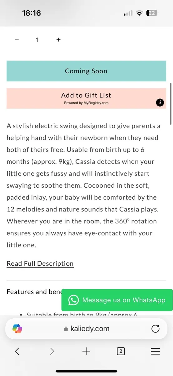 Maxi-Cosi Cassia Electric Swing - Image 4