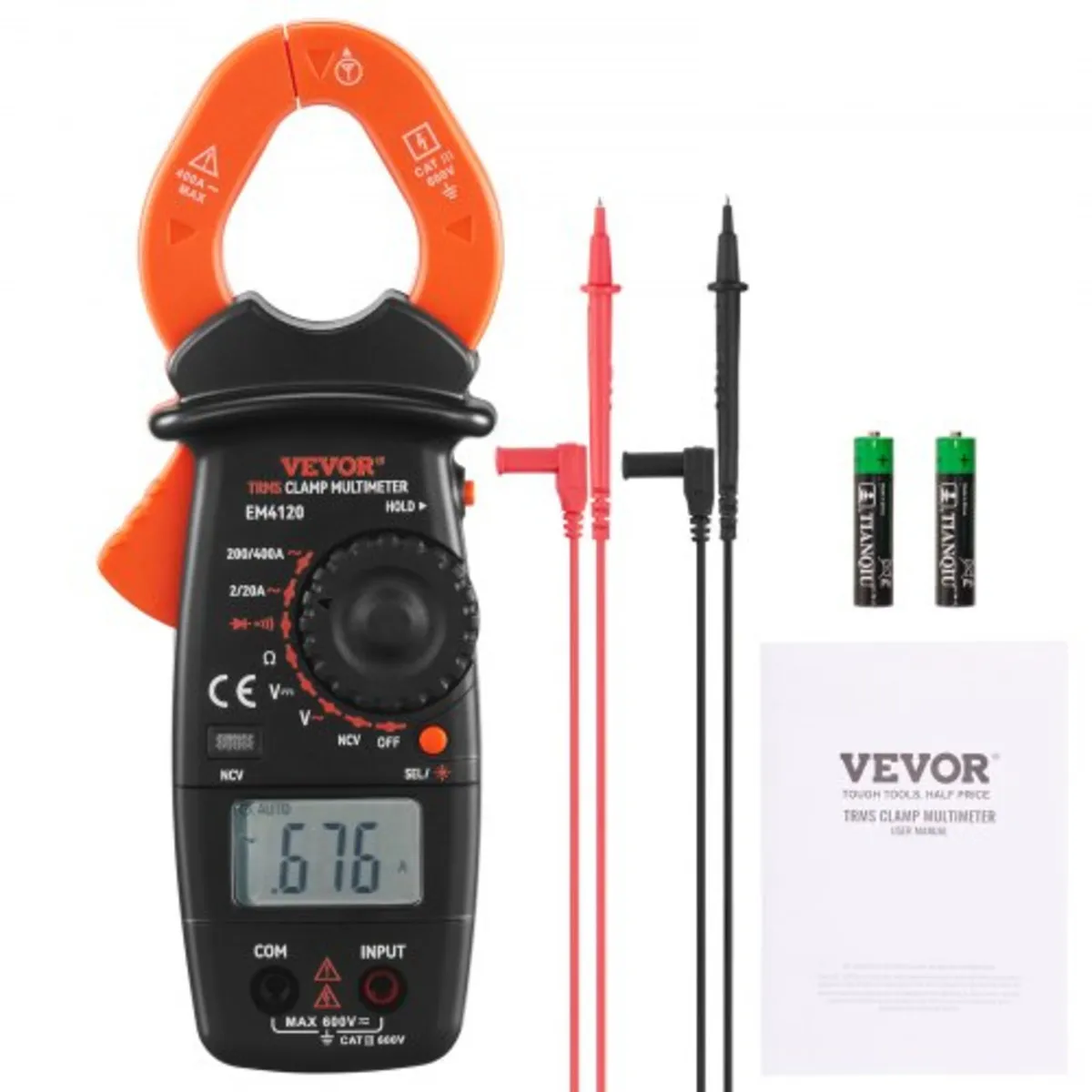Digital Clamp Meter Multimeter True RMS AC DC Volt
