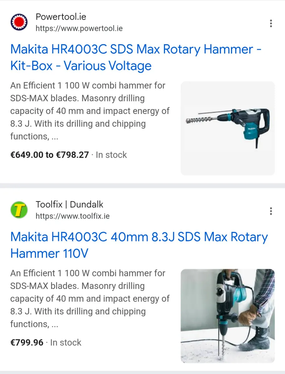 Makita 3-Mode 110v 40mm 8.3j SDS-Max - Image 4
