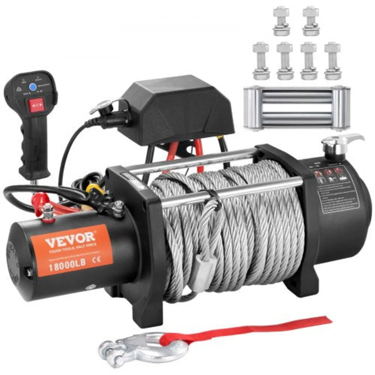 Electric Winch 18,000lb Vehicles Winch IP67 Steel