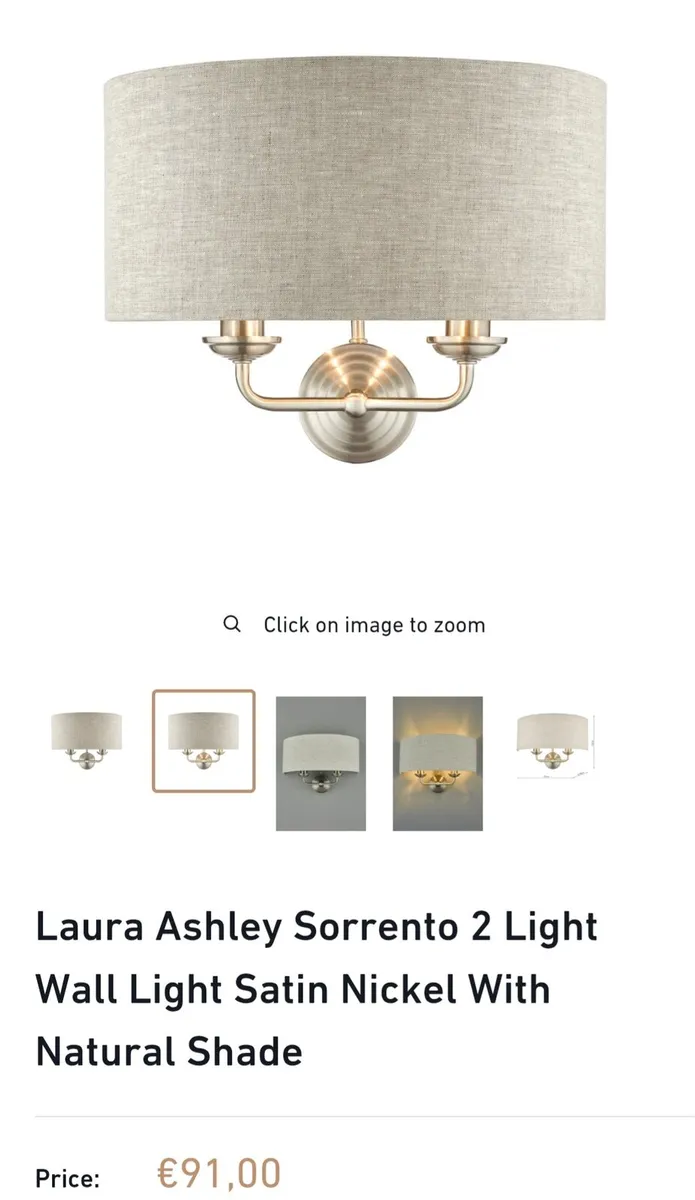 LAURA ASHLEY WALL LIGHTS
