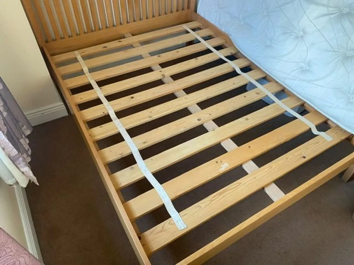 wooden double bed frame best offer - Image 1